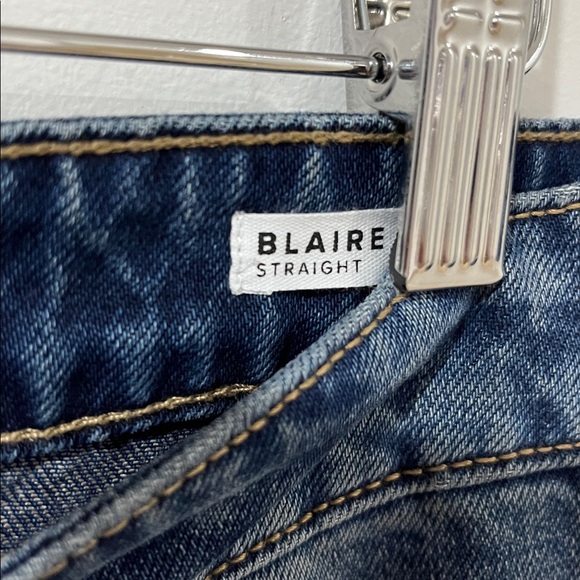 NWT Dear John Denim Women’s Straight Leg Jeans 27 Blaire Dark Blue Wash Mid Rise - Picture 4 of 8